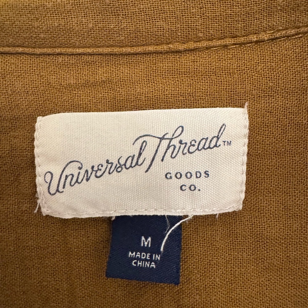 Women’s Mustard Yellow Button Down Shirt - Picture 2 of 4